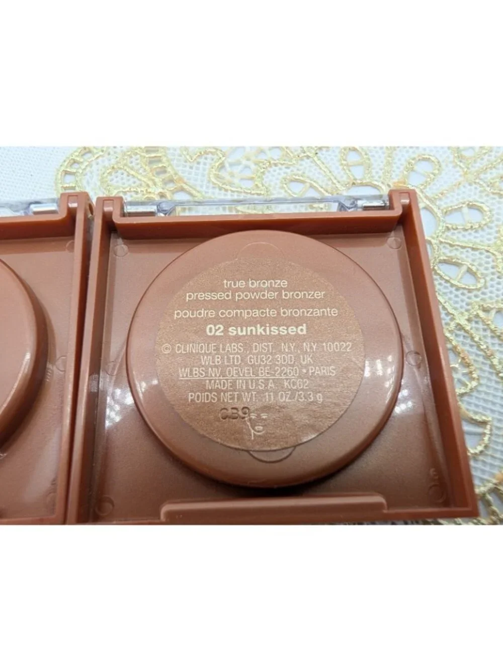 Set 2 Clinique Bronzer 02 Sunkissed True Bronze Pressed Powder 3.3g .11 Oz